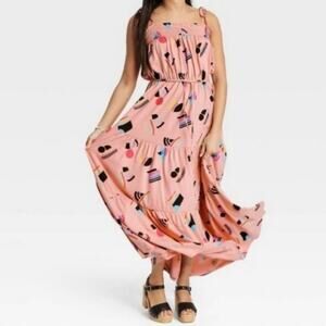 Target take pride maxi dress tiered tassel tie pink retro bold colorful LGBTQ+